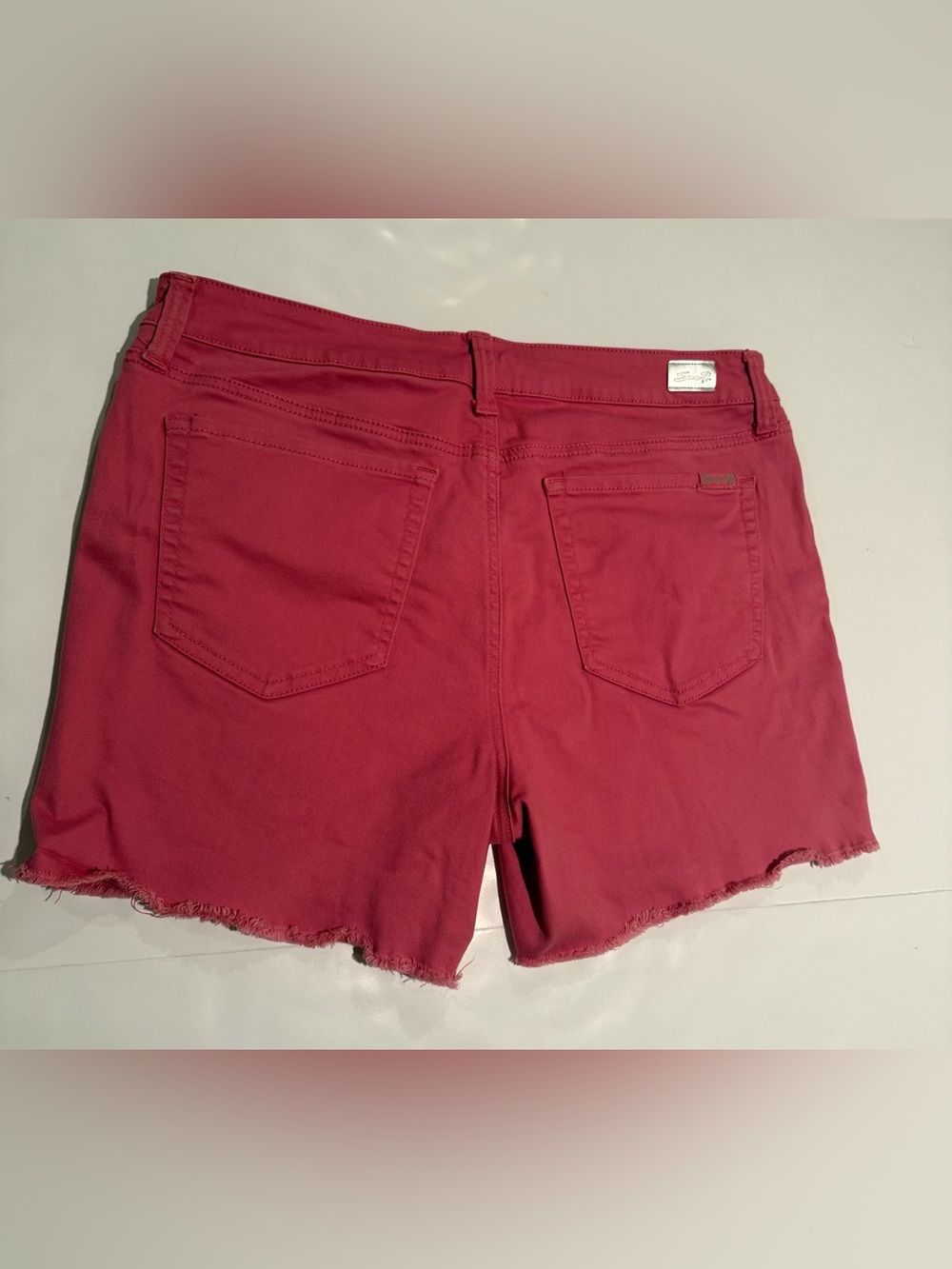 Seven7 Raspberry Stretch Denim Cutoff Shorts - Picture 2 of 8